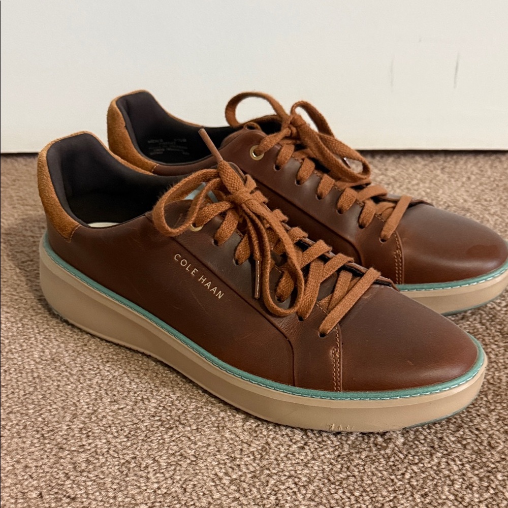 Cole Haan Men's GrandPro Topspin Tan and Brown Sneakers